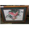Image 1 : OAK FRAMED PARROT PICTURE