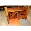 Image 2 : BAR HEIGHT TABLE WITH STORAGE AND 6 STOOLS, AND HIDDEN LEAF