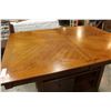 Image 3 : BAR HEIGHT TABLE WITH STORAGE AND 6 STOOLS, AND HIDDEN LEAF