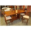 Image 5 : BAR HEIGHT TABLE WITH STORAGE AND 6 STOOLS, AND HIDDEN LEAF