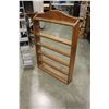 Image 2 : WOOD WALL MOUNTED DISPLAY SHELF AND METAL STAND