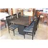 Image 1 : BLACK DINING TABLE WITH FOUR CHAIRS