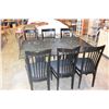 Image 2 : BLACK DINING TABLE WITH FOUR CHAIRS