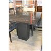 Image 4 : BLACK DINING TABLE WITH FOUR CHAIRS