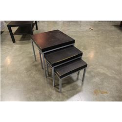 MODERN BLACK AND GREY NETING TABLES