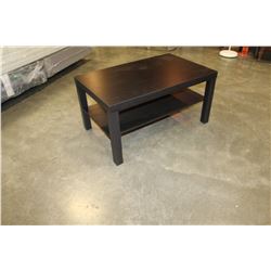 TWO TIER BLACK COFFEE TABLE