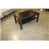 Image 1 : TWO TIER BLACK COFFEE TABLE