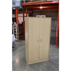 TWO DOOR PINE PANTRY SHELF FIVE FOOT TALL