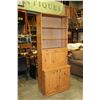 Image 2 : PINE STORAGE SHELF WITH DROP FRONT DESK