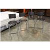 Image 1 : FOUR PLASTIC AND METAL BAR STOOLS