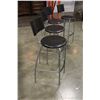 Image 2 : FOUR PLASTIC AND METAL BAR STOOLS