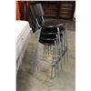 Image 3 : FOUR PLASTIC AND METAL BAR STOOLS