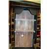 Image 5 : RUSTIC TWO DOOR CABINET WITH SHELFS AND HOOKS