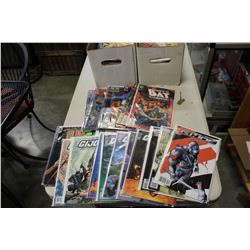 TWO BOXES OF COLLECTIBLE MARVEL AND DC COMICS