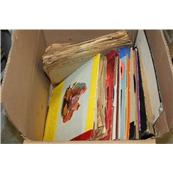 BOX OF RECORDS AND RECORD SETS