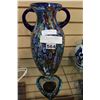 Image 1 : MURANO GLASS HANDLED VASE AND SMALL ASHTRAY