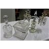 Image 1 : CRYSTAL ICE BUCKET CANDLESTAND AND DECANTER