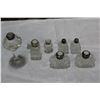 Image 3 : CRYSTAL AND STERLING WITH MOTHER OF PERAL TOPS SALT AND PEPPERS