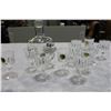 Image 2 : LOT OF CRYSTAL DARQUE LIQUOR GLASSES AND SHIPS DECANTER