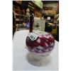 Image 3 : ART GLASS VASE AND RUBY VASE