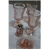 Image 2 : PINK DEPRESSION GOBLETS AND CANDLESTICKS ETC