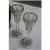 Image 3 : PAIR OF CLOISONNE STYLE VASES AND CRYSTAL CANDLESTICKS
