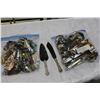 Image 1 : BAG OF SILVER PLATE CUTLERY AND BAG OF COLLECTIBLES