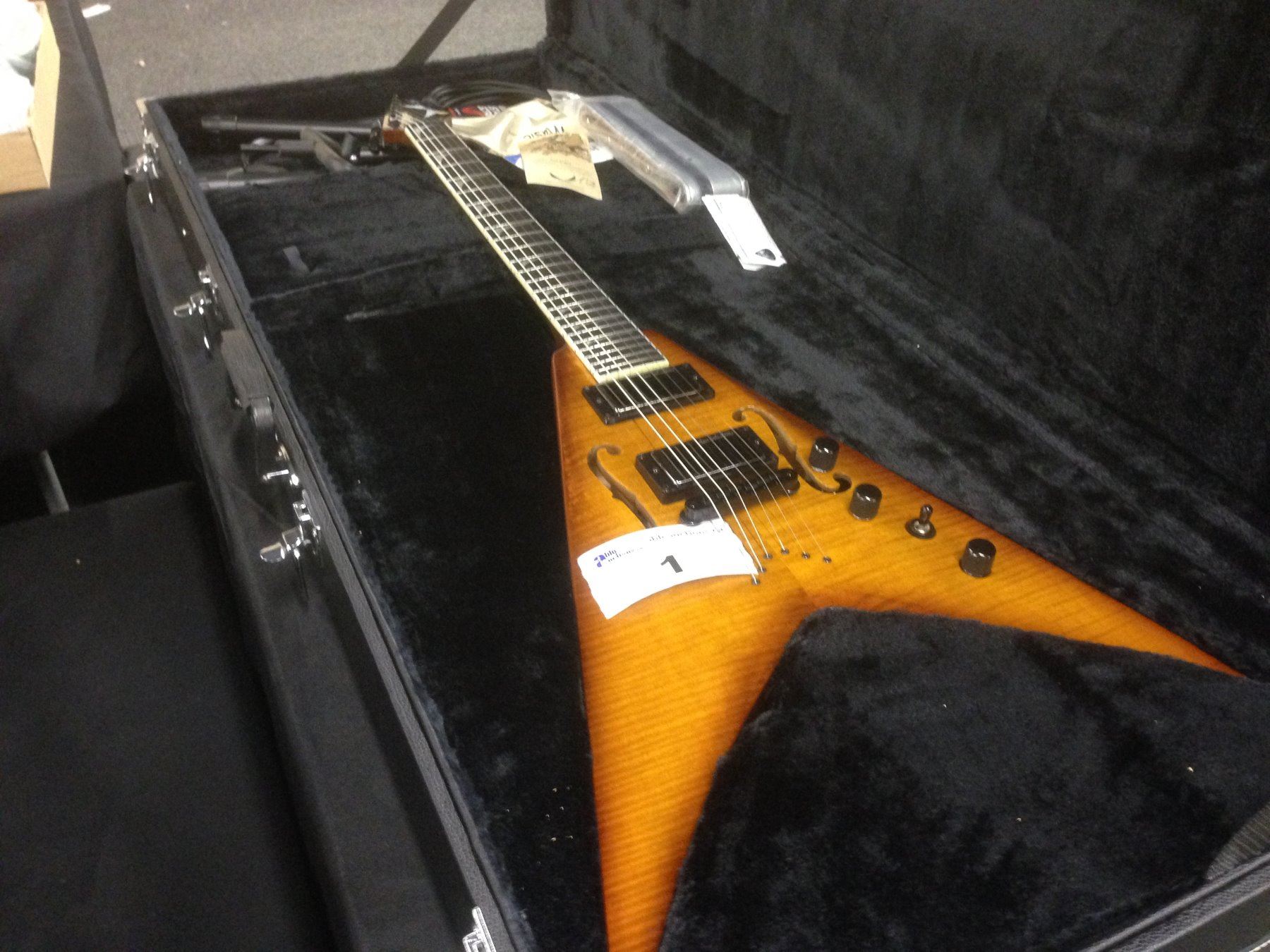 DEAN DAVE MUSTAINE SIGNATURE SERIES VMNT SEMI HOLLOW BODY ELECTRIC ...