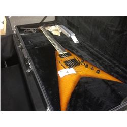 DEAN DAVE MUSTAINE SIGNATURE SERIES VMNT SEMI HOLLOW BODY ELECTRIC GUITAR WITH STAND, ACCESSORIES