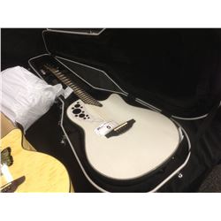 OVATION COMPOSITE CURVED BACK ELECTRIC ACOUSTIC GUITAR WITH HARD SHELL CASE