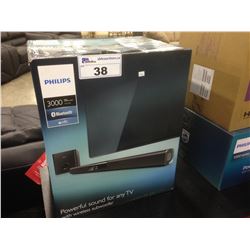 PHILIPS HPL310B 3000 SOUND BAR SPEAKER AND SUBWOOFER SET