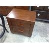 Image 2 : DARK CHERRY WOOD DRESSER WITH MIRROR AND END TABLE