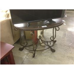 WOOD AND METAL FRAME 4' SOFA TABLE
