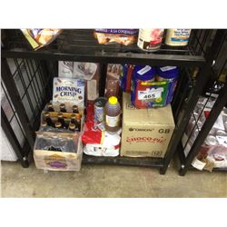 SHELF LOT OF ASSORTED FOOD PRODUCTS