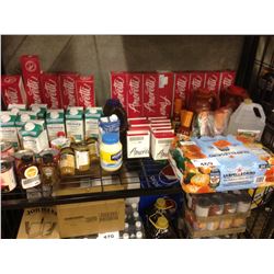 SHELF LOT OF ASSORTED FOOD PRODUCTS