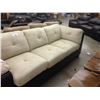 Image 1 : BEIGE 2 TONE 2 SEAT CHAISE STYLE SOFA