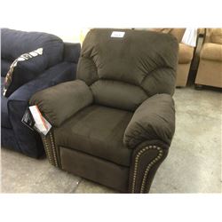 BROWN ROCKER/RECLINER ARM CHAIR