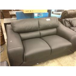 BLACK LEATHER 2 SEAT SOFA