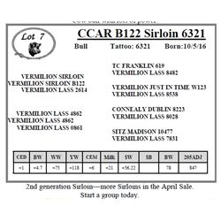 CCAR B122 Sirloin 6321