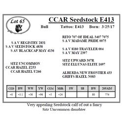 CCAR Seedstock E413