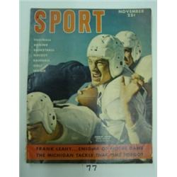 SPORT Magazine Nov 1949 Charlie Justice
