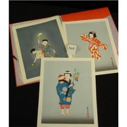 JAPANESE Woodblock Prints - Set of 6