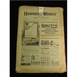 HARPER'S WEEKLY 5 Issues - 1890-1891