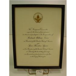 NIXON-AGNEW Inauguration Invitation