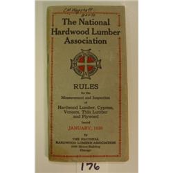 1930 LUMBER RULES Booklet