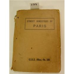 1944 PARIS STREETS Directory & Maps