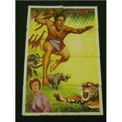 TARZAN Movie Poster circa 1950's LITHO