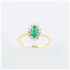 Image 3 : Ladies 10K Natural Emerald and Diamond Grouping of 3 Pieces