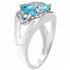 Image 2 : Sterling Silver Blue Topaz Ring