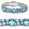 Image 1 : Sterling Silver Swiss Blue Topaz Bracelet